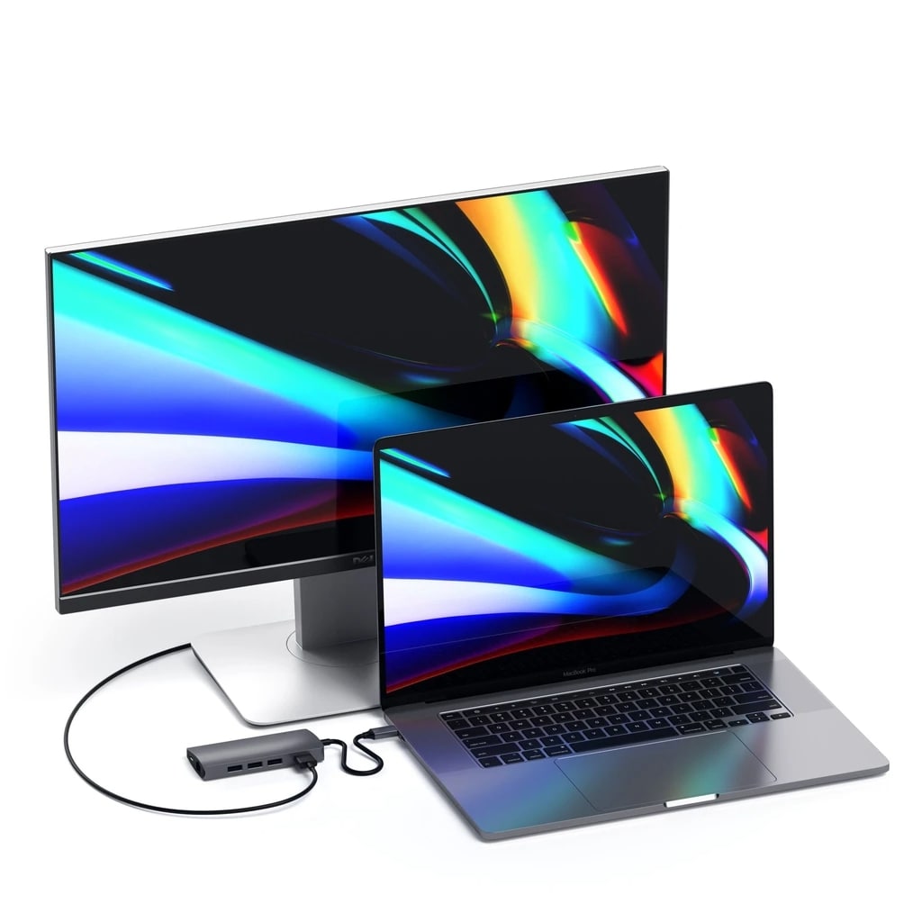 Docking station Satechi Aluminum TYPE-C Multi-Port, Space Grey - iSTYLE RO