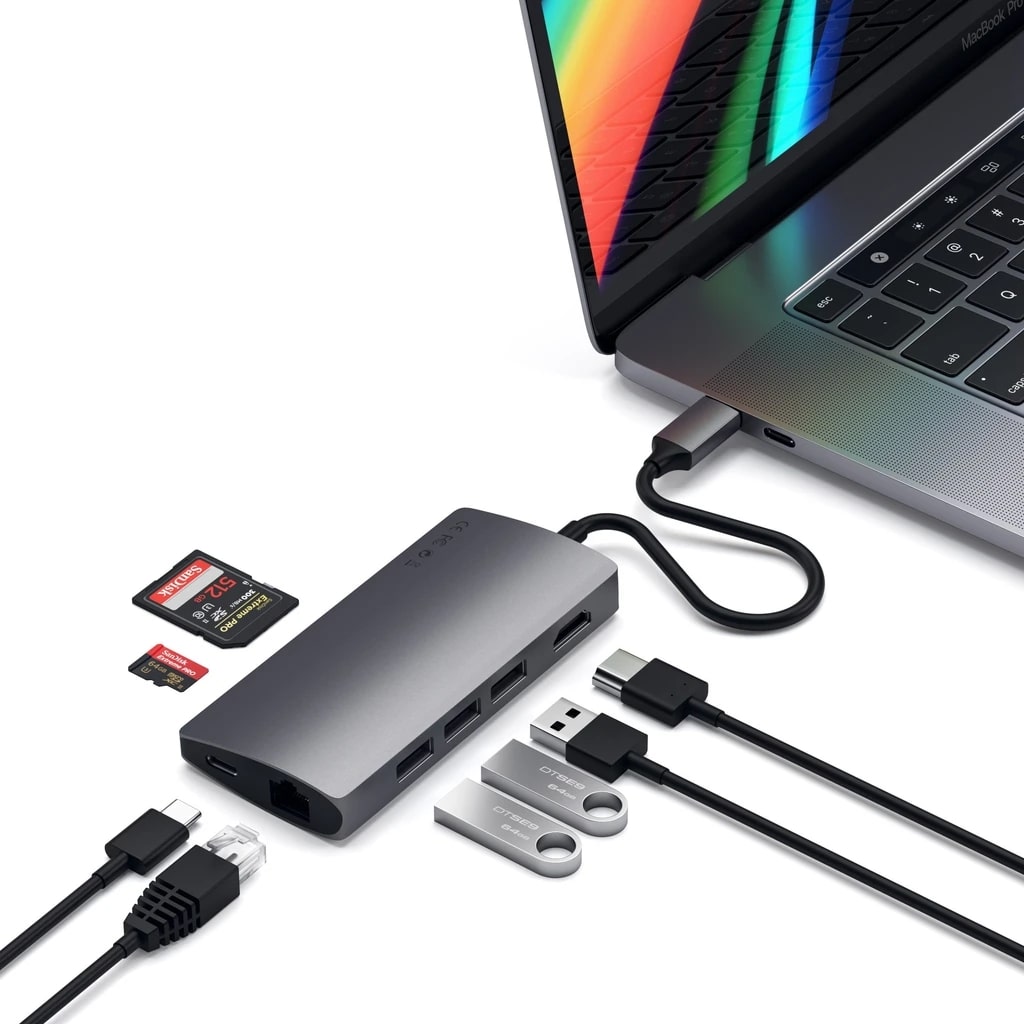 Docking station Satechi Aluminum TYPE-C Multi-Port, Space Grey - iSTYLE RO