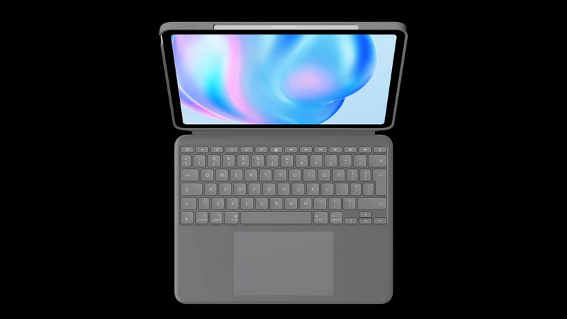 Husa Logitech Combo Touch cu tastatura si trackpad detasabile pentru iPad Air 11" M2 si M3, Gri - iSTYLE RO