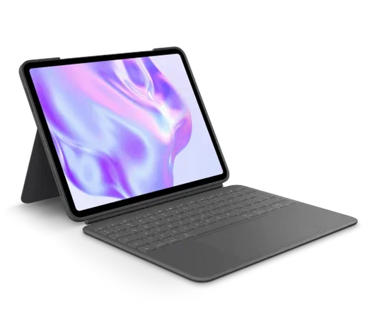 Husa cu tastatura Logitech Combo Touch pentru iPad Pro 12.9" , Layout US, Gri - iSTYLE RO