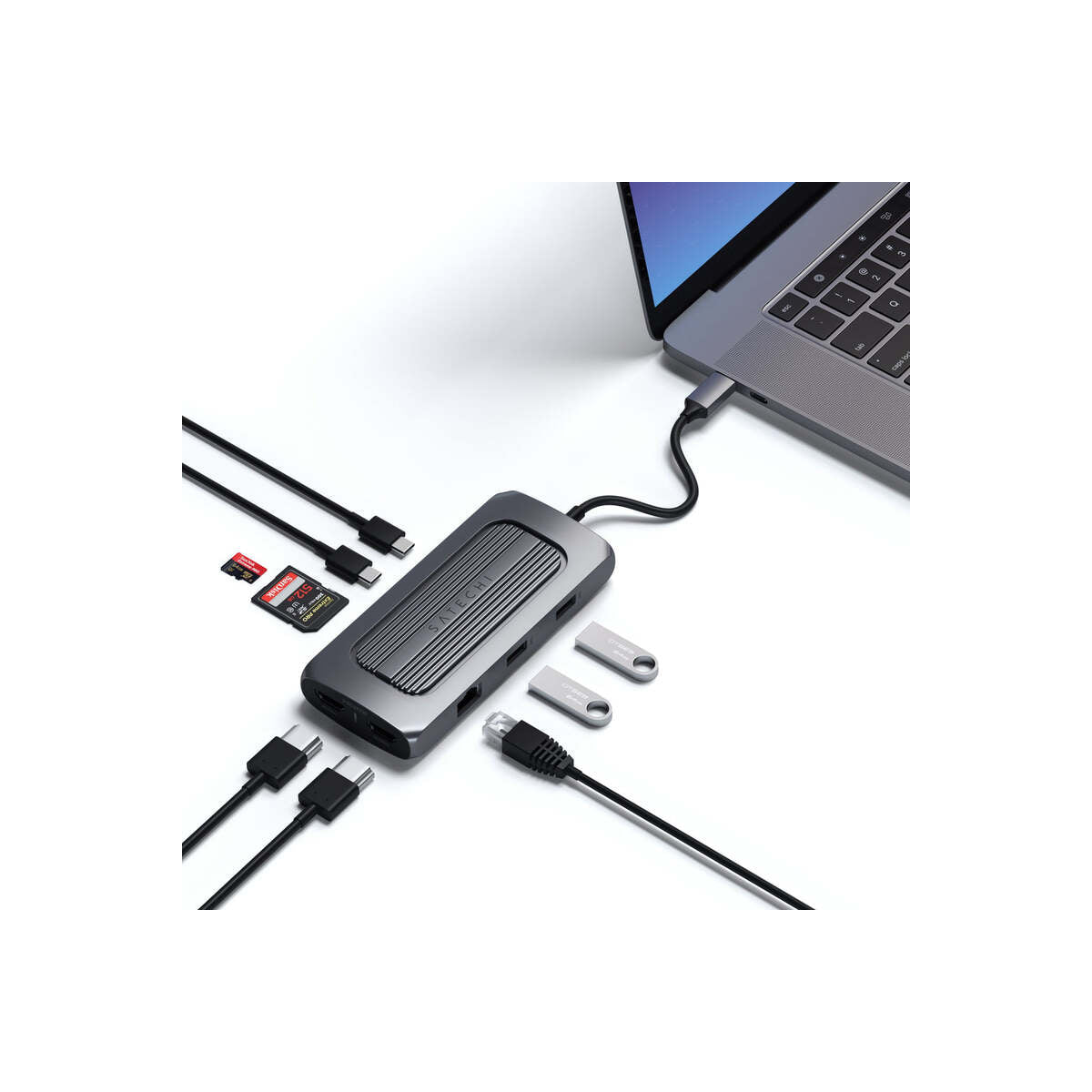 Adaptor Satechi Aluminium USB-C multiport mx - iSTYLE RO