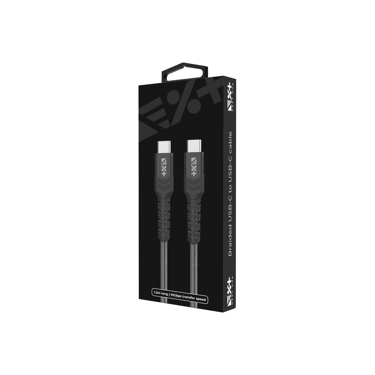 Cablu de date NEXT ONE Braided USB-C la USB-C, Space Grey - iSTYLE RO