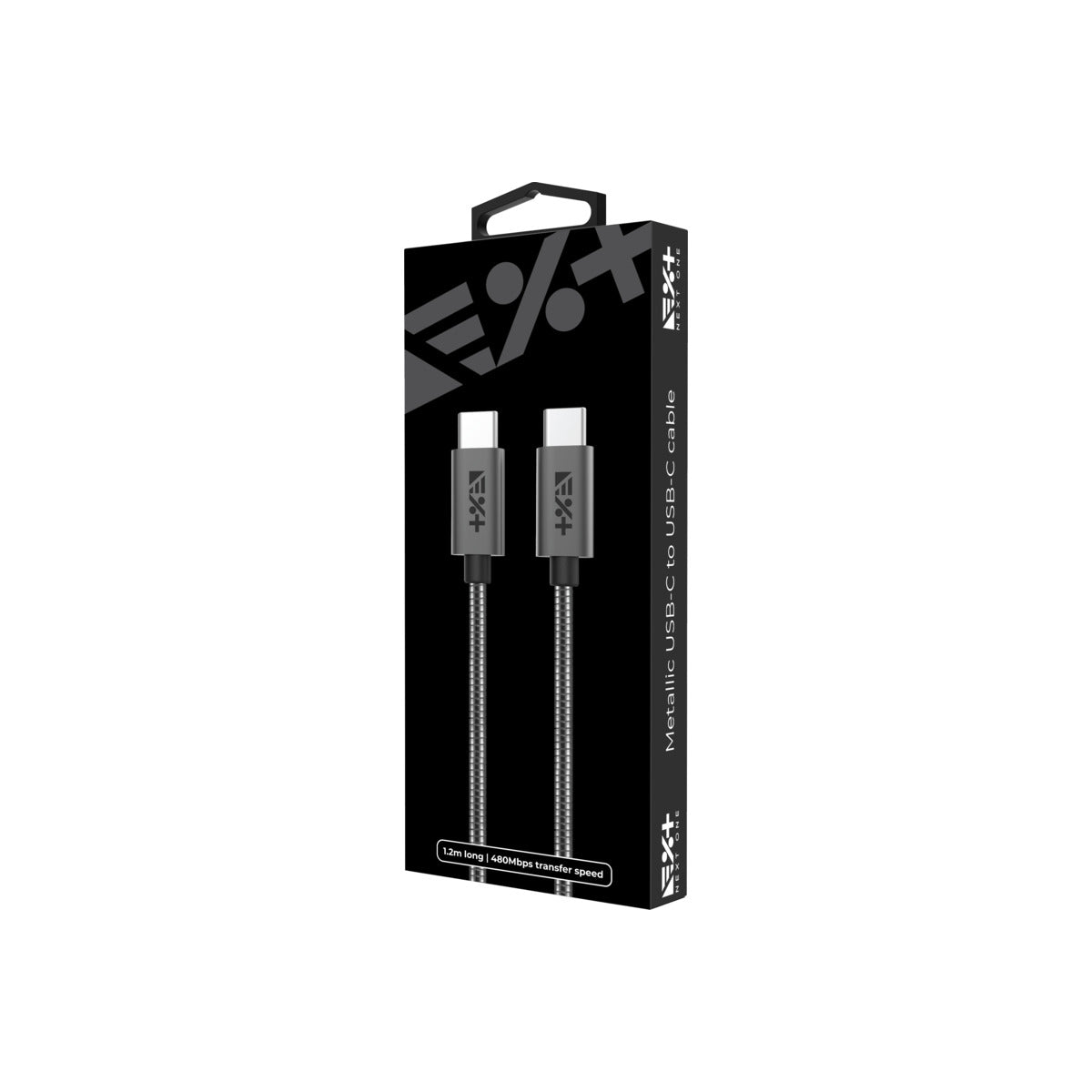 Cablu de date NEXT ONE Metalic USB-C la USB-C, Space Grey - iSTYLE RO