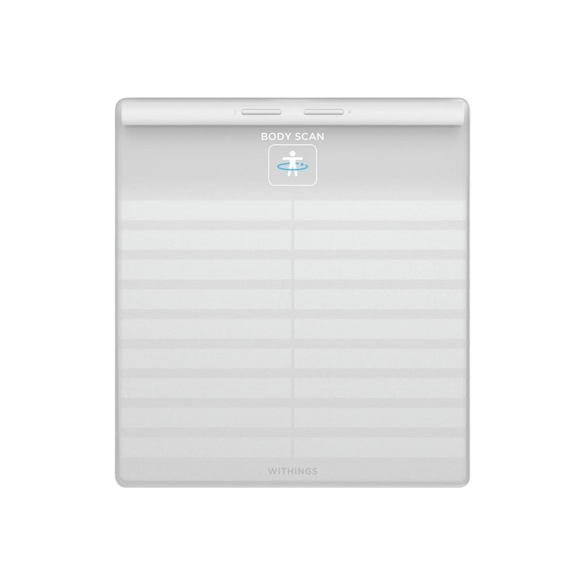 Cantar inteligent Withings Body Scan, Tehnologie Position Control, Baterie li-ion reincarcabila, 4 senzori de greutate, Alb - iSTYLE RO