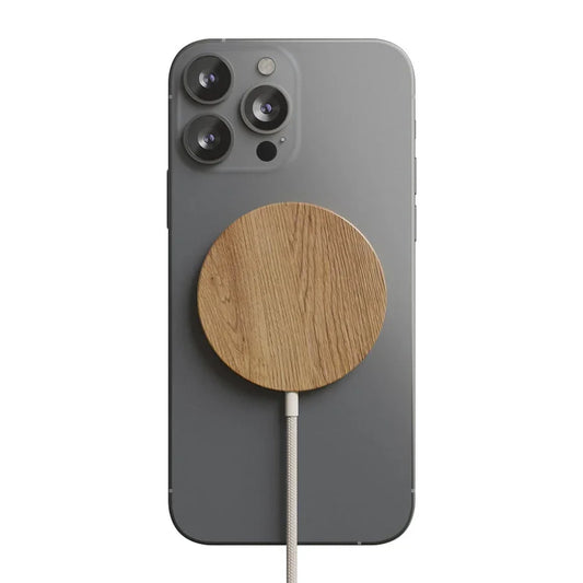 Incarcator wireless Woodcessories MagPad, Oak/Fabric - iSTYLE RO