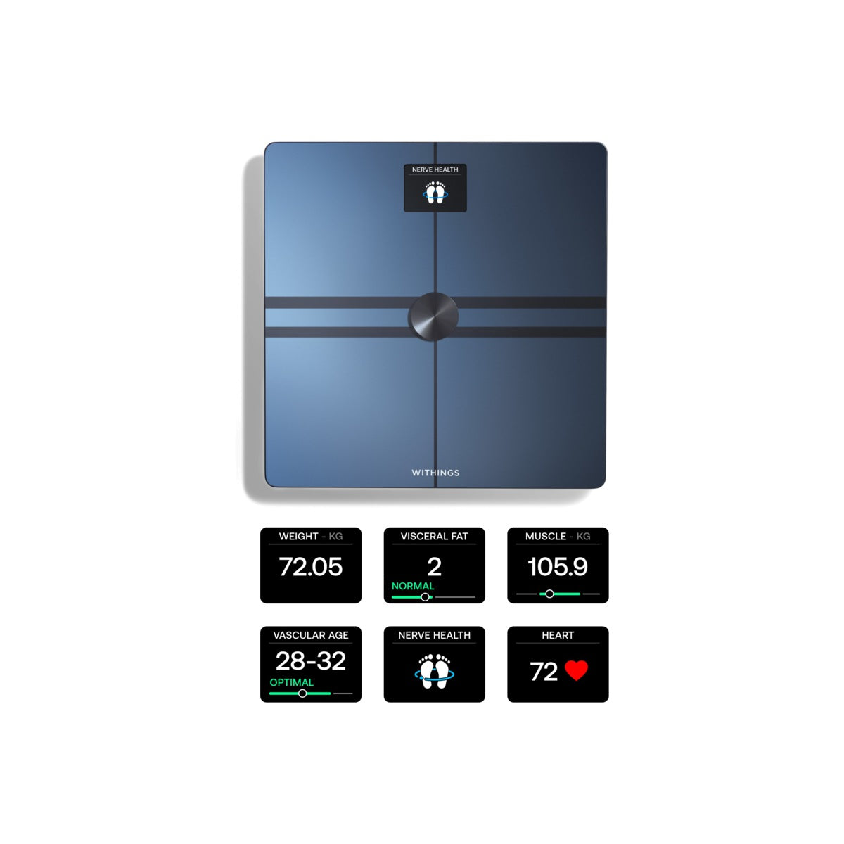 Cantar inteligent Withings Body Comp Complete Body Analysis, Wi-Fi, Negru - iSTYLE RO