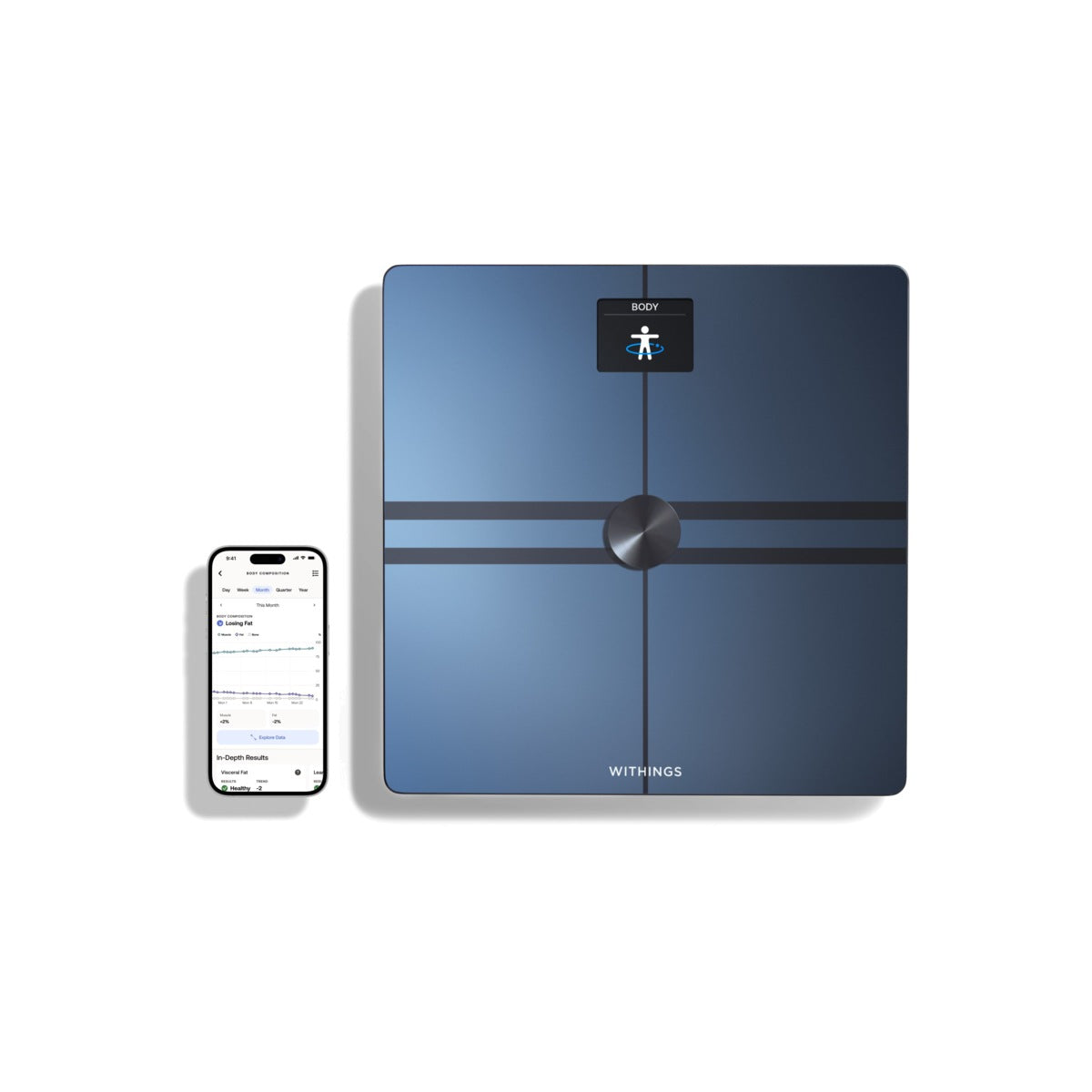 Cantar inteligent Withings Body Comp Complete Body Analysis, Wi-Fi, Negru - iSTYLE RO