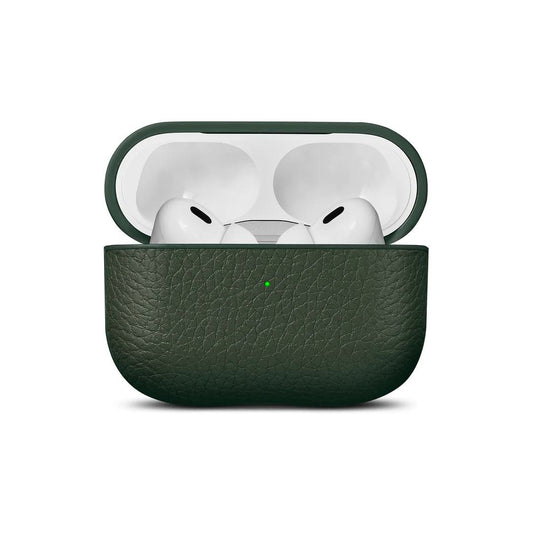 Husa de protectie Woolnut pentru AirPods Pro (gen.2), Piele, Verde - iSTYLE RO