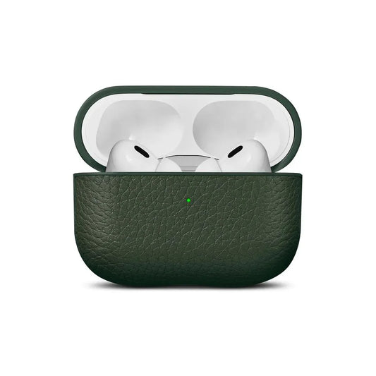 Husa de protectie Woolnut pentru AirPods Pro (gen.2), Piele, Verde - iSTYLE RO