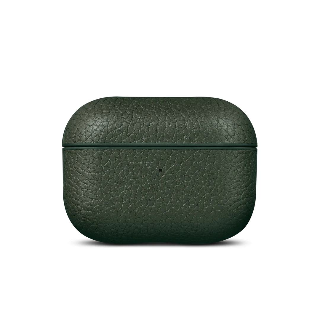 Husa de protectie Woolnut pentru AirPods Pro (gen.2), Piele, Verde - iSTYLE RO
