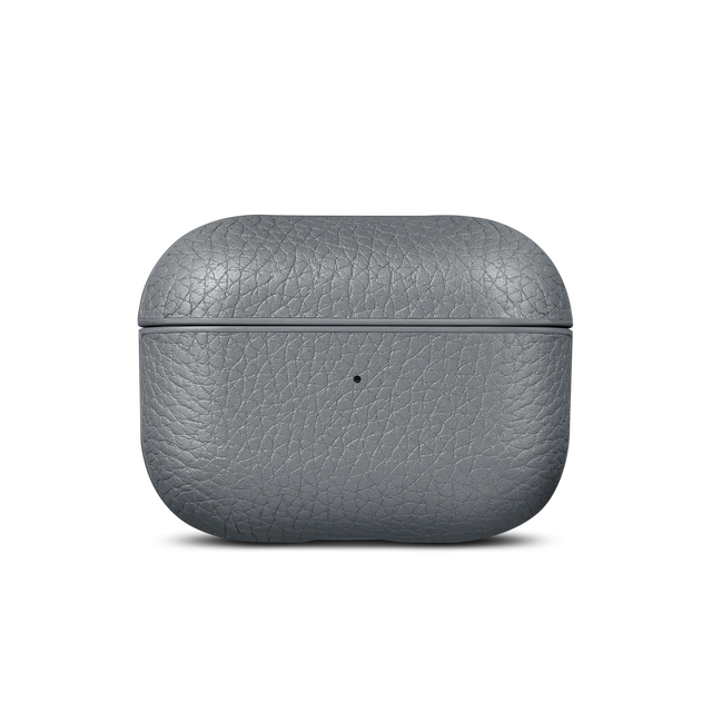 Husa de protectie Woolnut pentru AirPods Pro (gen.2), Piele, Gri - iSTYLE RO