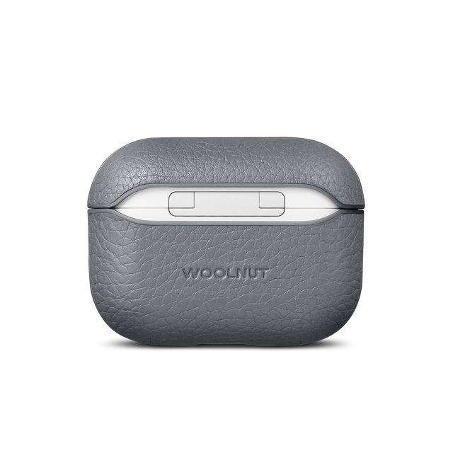 Husa de protectie Woolnut pentru AirPods Pro (gen.2), Piele, Gri - iSTYLE RO