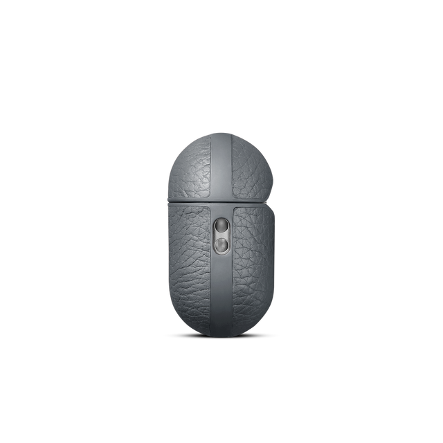 Husa de protectie Woolnut pentru AirPods Pro (gen.2), Piele, Gri - iSTYLE RO