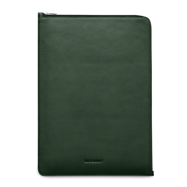Husa de protectie Woolnut Folio pentru MacBook Pro 16", Piele, Verde - iSTYLE RO