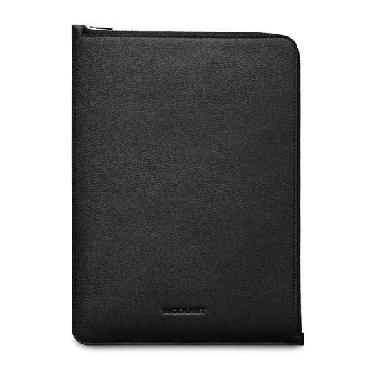 Husa de protectie Woolnut Folio pentru MacBook Pro (13" si 14"), MacBook Air 13", Piele, Negru - iSTYLE RO