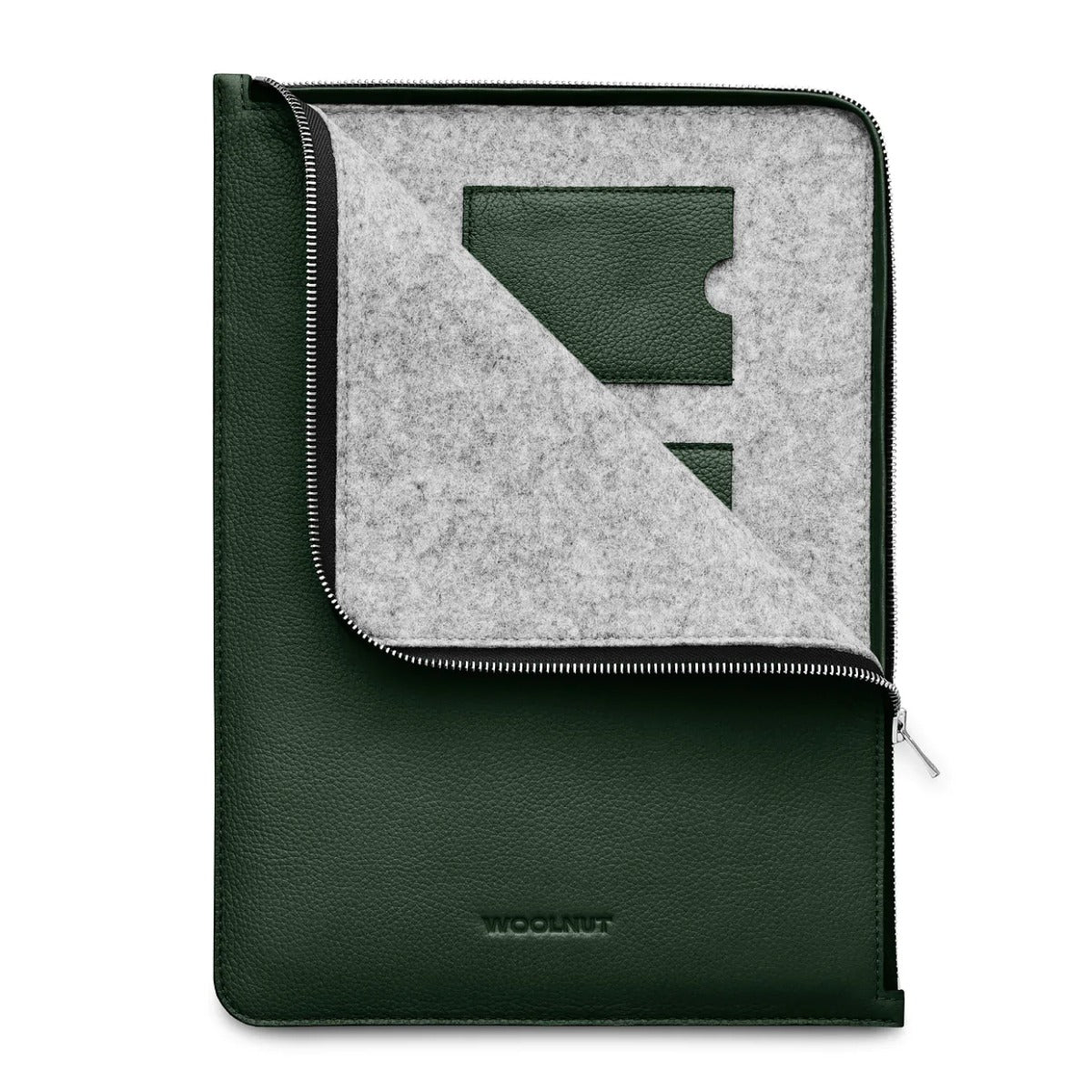 Husa de protectie Woolnut Folio pentru MacBook Pro (13" si 14"), MacBook Air 13", Piele, Verde - iSTYLE RO