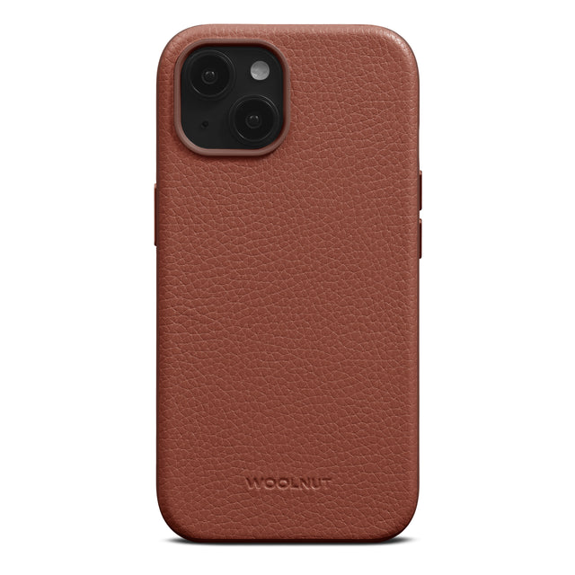 Husa de protectie Woolnut cu MagSafe pentru iPhone 15 Plus, Piele, Cognac - iSTYLE RO