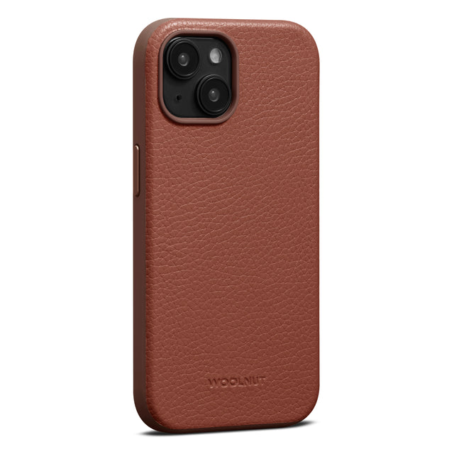 Husa de protectie Woolnut cu MagSafe pentru iPhone 15 Plus, Piele, Cognac - iSTYLE RO