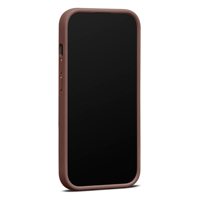 Husa de protectie Woolnut cu MagSafe pentru iPhone 15 Plus, Piele, Cognac - iSTYLE RO