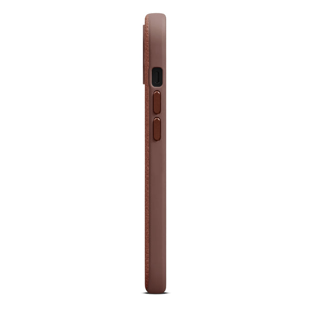Husa de protectie Woolnut cu MagSafe pentru iPhone 15 Plus, Piele, Cognac - iSTYLE RO