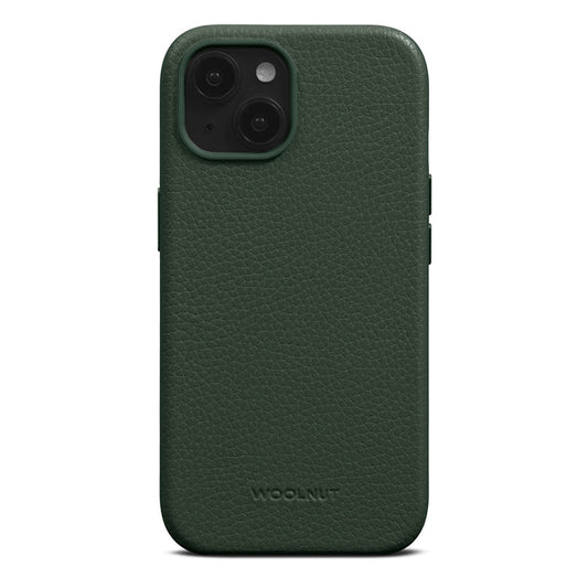 Husa de protectie Woolnut cu MagSafe pentru iPhone 15 Plus, Piele, Verde - iSTYLE RO