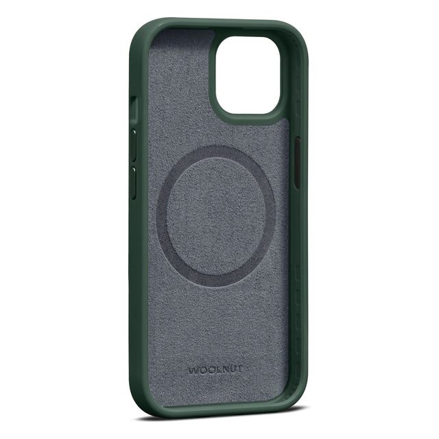 Husa de protectie Woolnut cu MagSafe pentru iPhone 15 Plus, Piele, Verde - iSTYLE RO