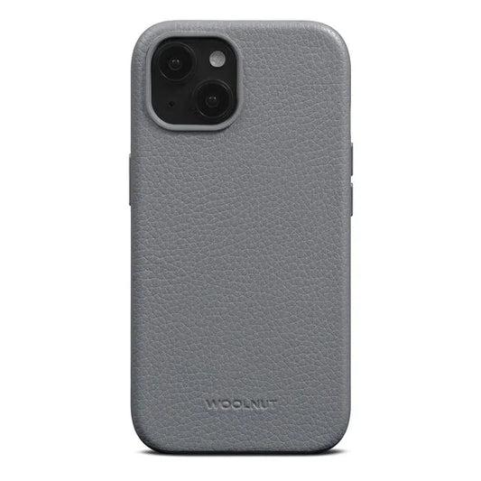 Husa de protectie Woolnut cu MagSafe pentru iPhone 15, Piele, Gri - iSTYLE RO