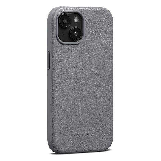 Husa de protectie Woolnut cu MagSafe pentru iPhone 15 Plus, Piele, Gri - iSTYLE RO
