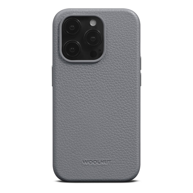 Husa de protectie Woolnut cu MagSafe pentru iPhone 15 Pro, Piele, Gri - iSTYLE RO
