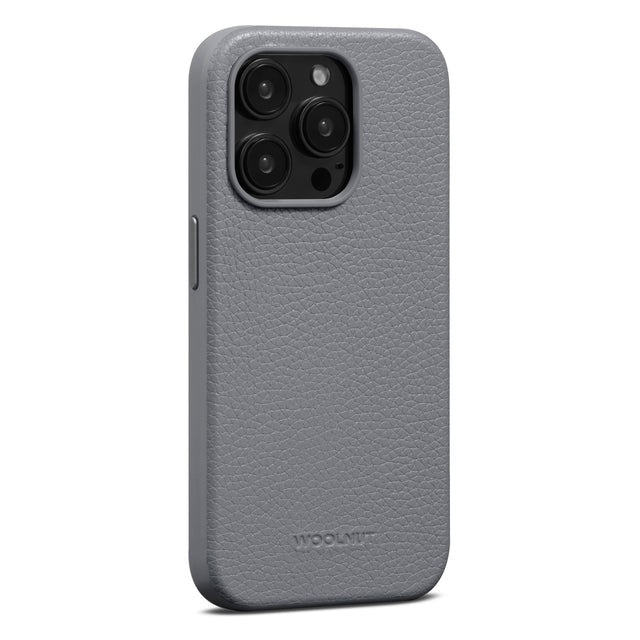 Husa de protectie Woolnut cu MagSafe pentru iPhone 15 Pro, Piele, Gri - iSTYLE RO