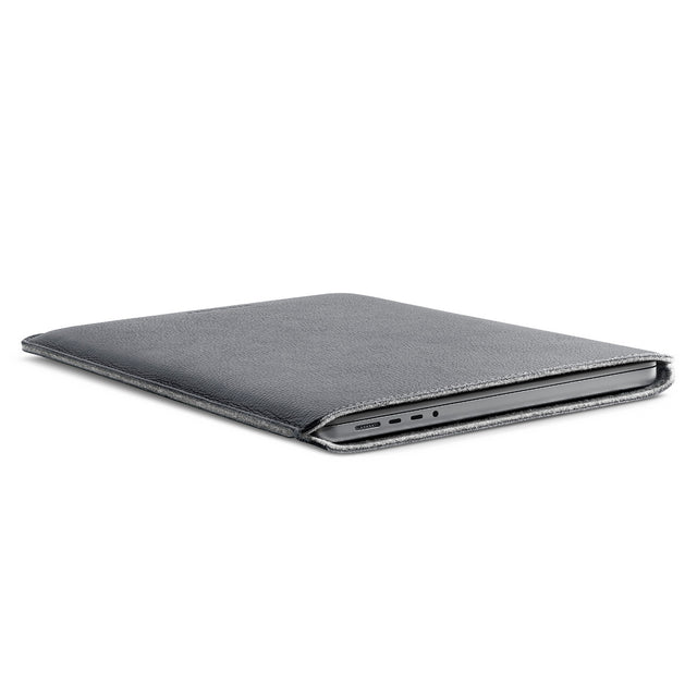 Husa de protectie Woolnut Sleeve pentru MacBook Pro 16", Piele, Gri - iSTYLE RO