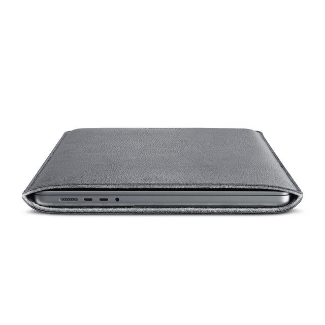 Husa de protectie Woolnut Sleeve pentru MacBook Pro 16", Piele, Gri - iSTYLE RO