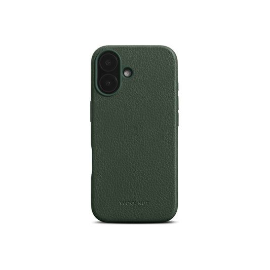 Husa de protectie Woolnut din piele pentru iPhone 16, Verde - iSTYLE RO
