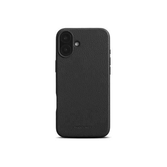Husa de protectie Woolnut din piele pentru iPhone 16 Plus, Negru - iSTYLE RO