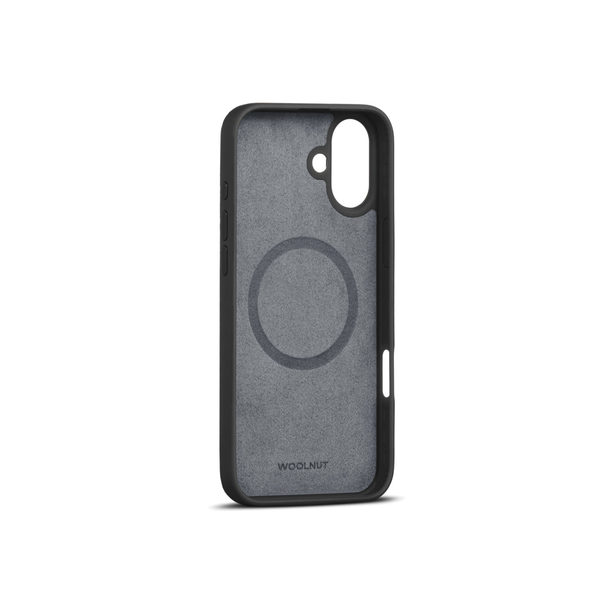 Husa de protectie Woolnut din piele pentru iPhone 16 Plus, Negru - iSTYLE RO