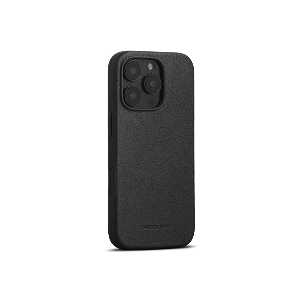 Husa de protectie Woolnut din piele pentru iPhone 16 Pro, Negru - iSTYLE RO