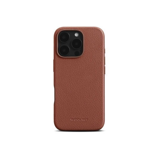Husa de protectie Woolnut din piele pentru iPhone 16 Pro, Maro - iSTYLE RO