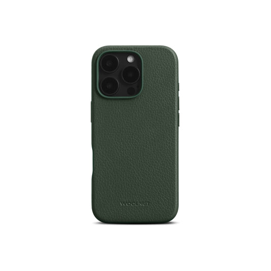 Husa de protectie Woolnut din piele pentru iPhone 16 Pro, Verde - iSTYLE RO