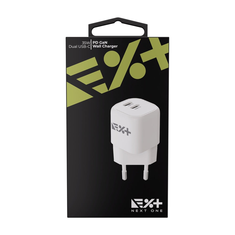 Adaptor priza NEXT ONE 35W DUAL USB-C GAN WALL - iSTYLE RO