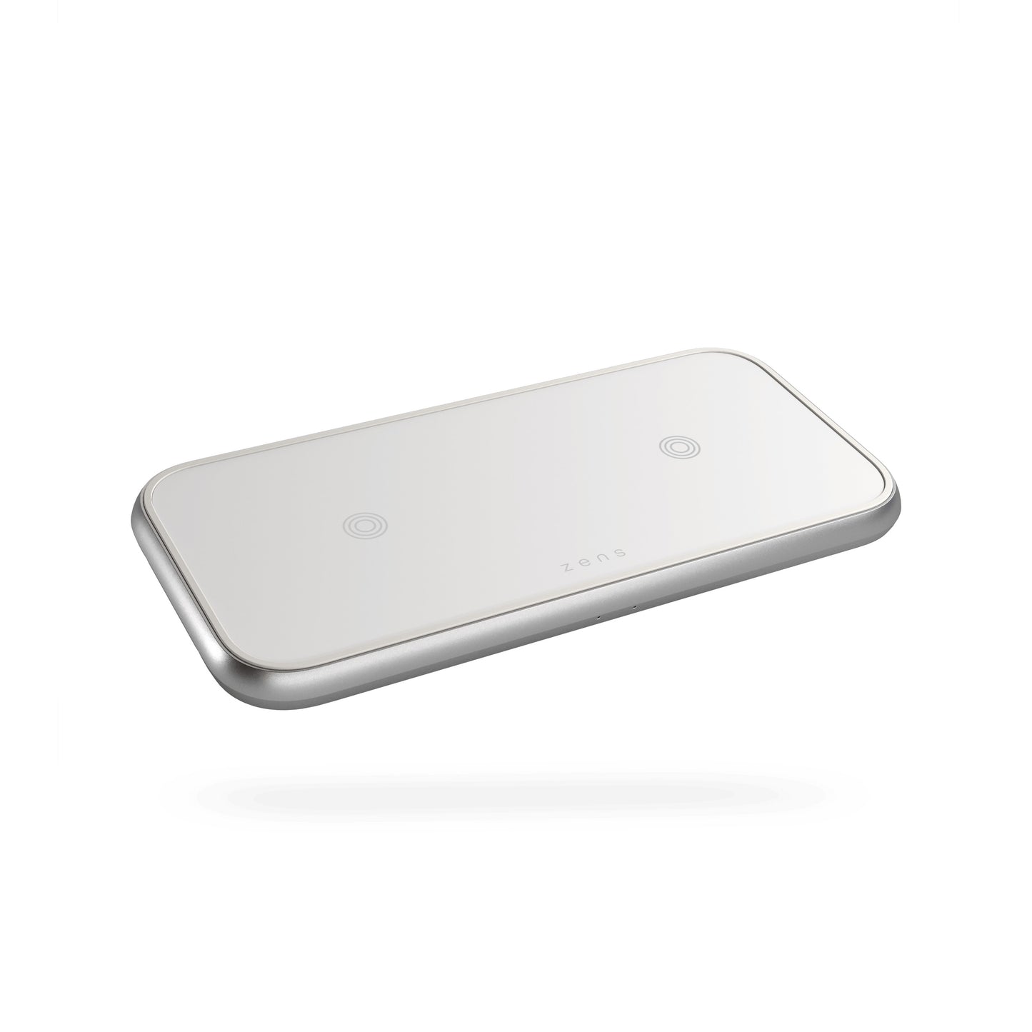 Incarcator wireless Qi Dual Zens, Aluminiu, 20W, Alb - iSTYLE RO