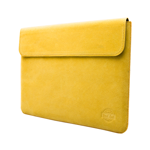 Husa de protectie REDANT cu clapă pentru MacBook Pro 14, Piele, Galben - iSTYLE RO