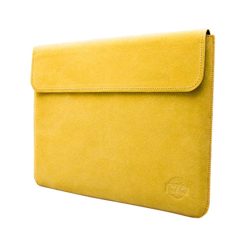 Husa de protectie REDANT cu clapă pentru MacBook Air 15 Piele, Galben - iSTYLE RO