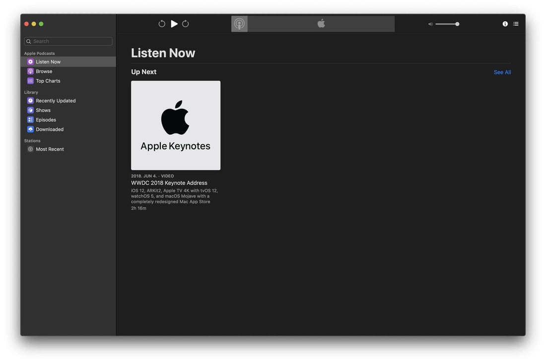 Aplicatia Podcasts a sosit pe macOS