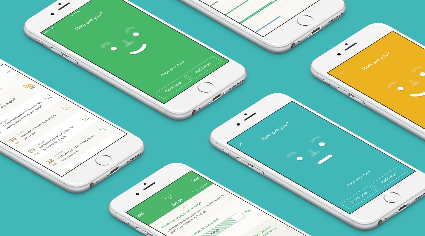 iphone-uri albe pe fundal albastru