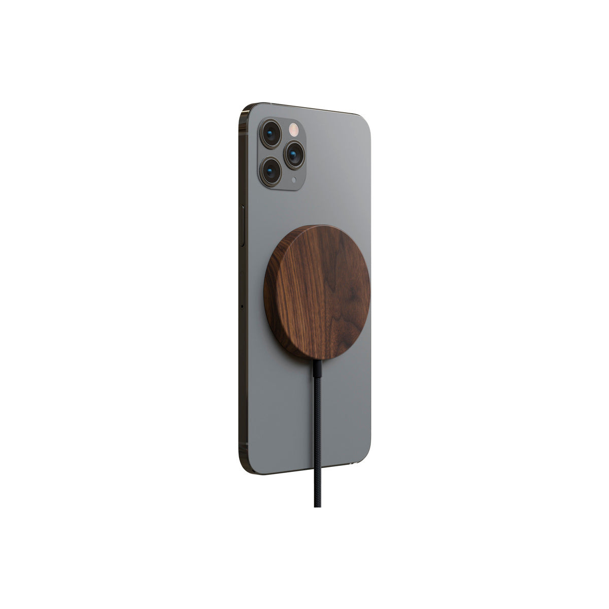 Incarcator Woodcessories MagPad Wireless, Walnut/Fabric - iSTYLE RO