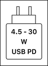 - This device supports USB PD fast charging as defined in the USB Implementers Forum Power Delivery Specification Revision