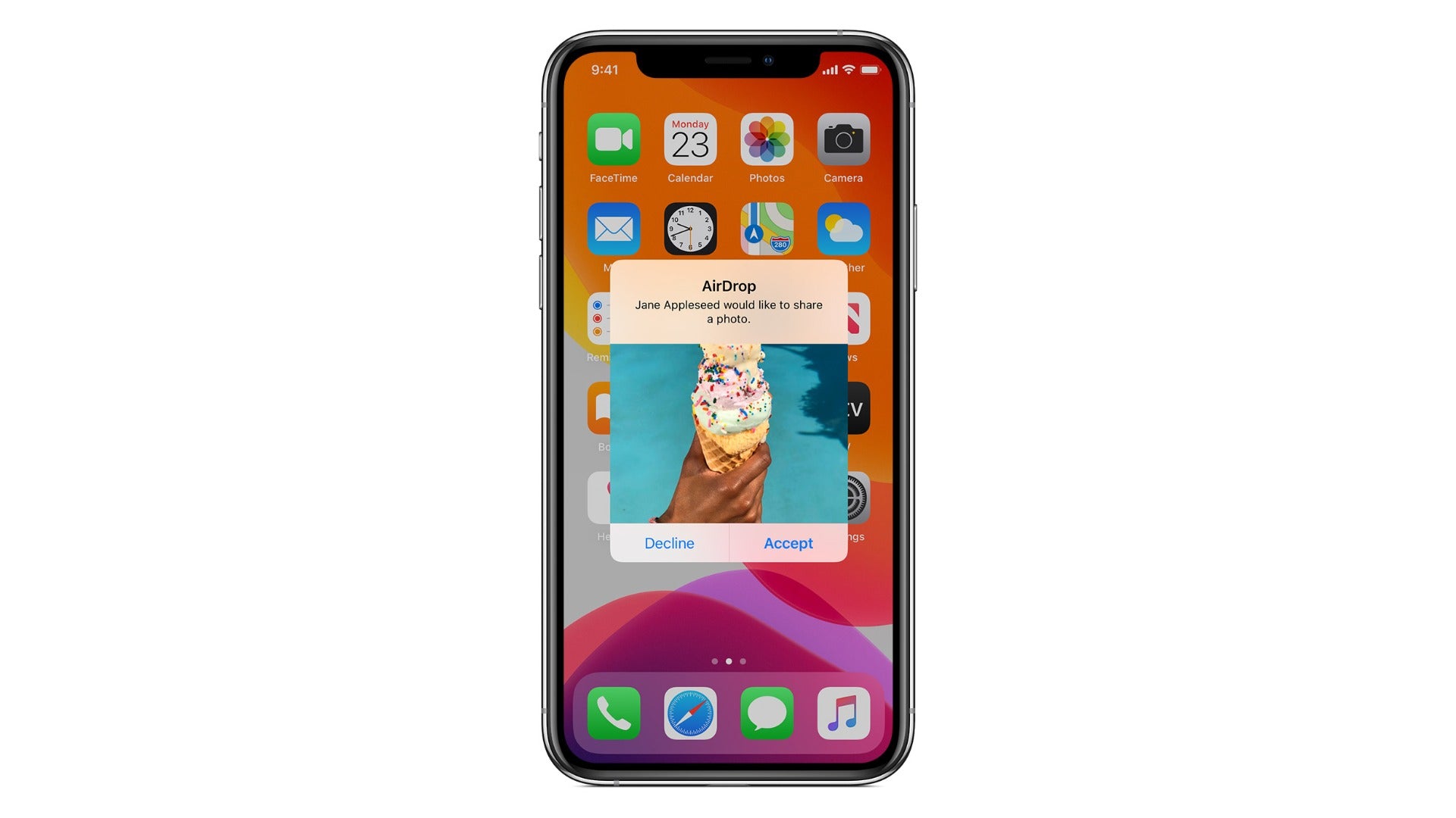 procesul de trimitere prin airdrop pe iphone