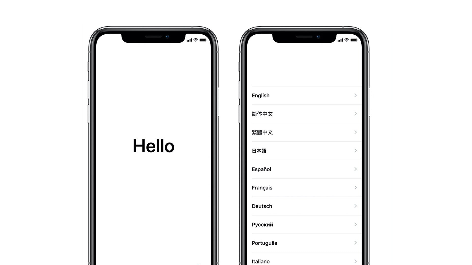 iphone pe fundal alb