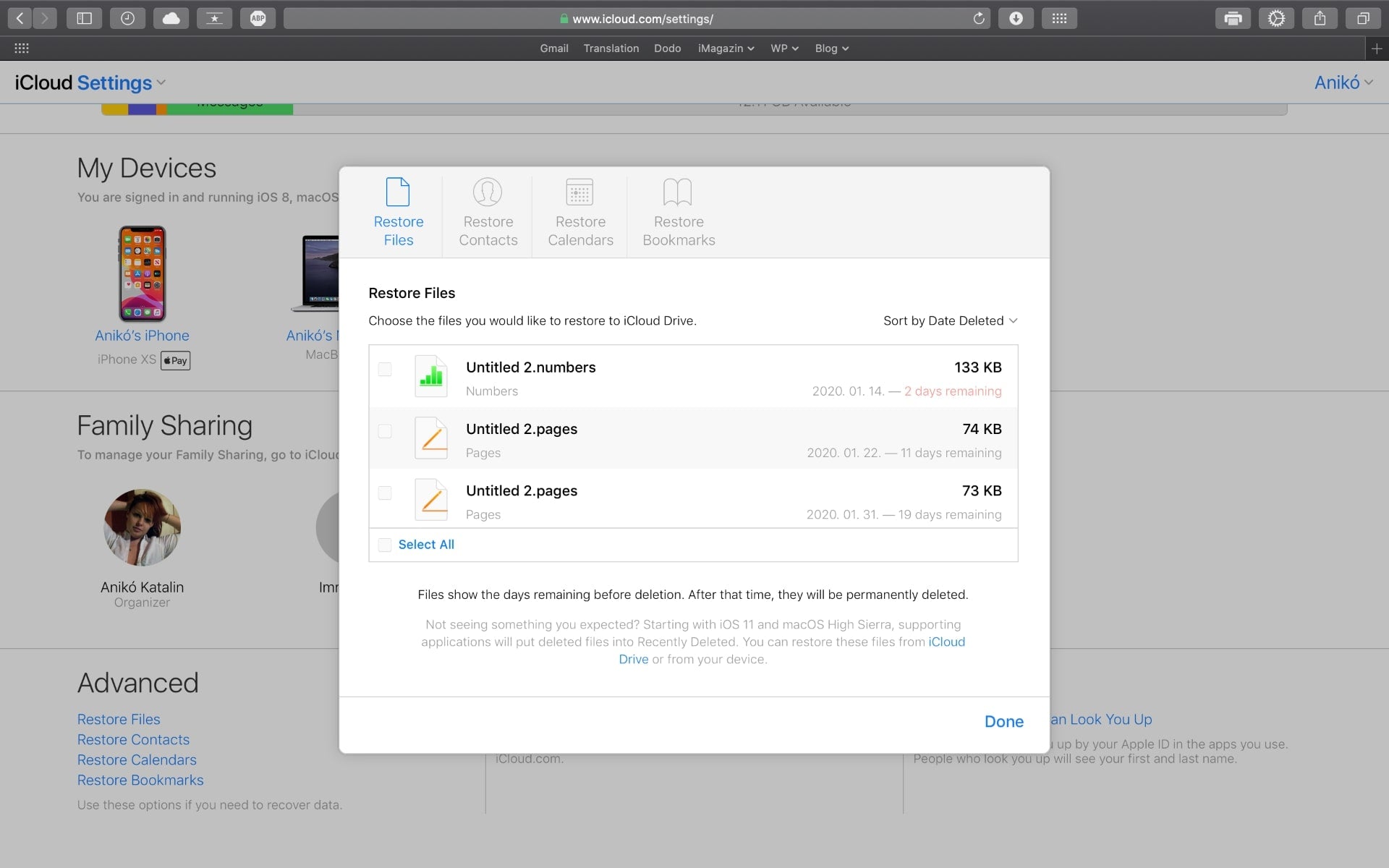 screenshot mac icloud settings