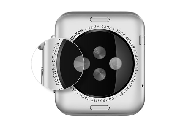 apple watch silver pe fundal alb